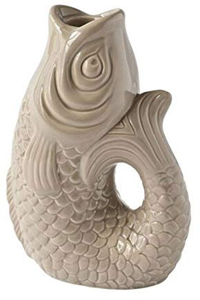 Gift Company - Kerzenleuchter, Kerzenständer - Monsieur Carafon - Keramik - Beige - Sandstone - Maße (LxBxH): 12 x 16,2 x 7,7 cm