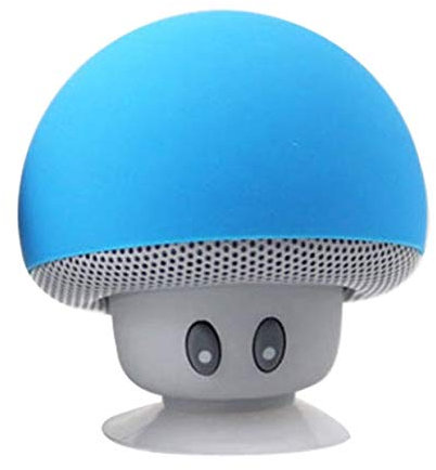Altavoz de hongos Bluetooth para IPHONE Se 2020 Smartphone Ventosa Altavoz Micro Mini (Azul)