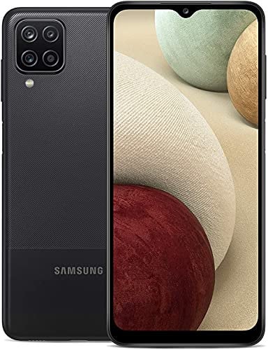 Samsung Galaxy A12, Smartphone, Display 6.5 HD+, 4 Fotocamere Posteriori, 128 GB Espandibili, RAM 4 GB, Batteria 5000 mAh, 4G, Dual Sim, Android 10, 205 g, Ricarica Rapida [Versione Italiana], Nero
