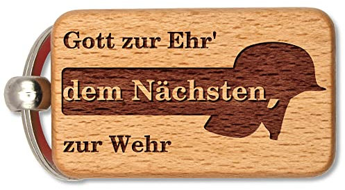 dekolaser24 - Schlüsselanhänger Gott Zur Ehr Dem Nächsten Zur Wehr Feuerwehr Ehrenamt Kameradschaft