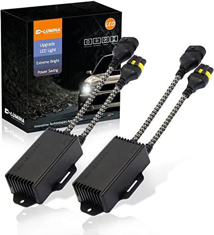D-Lumina Leuchtmittel 9012/9005/9006/H10 LED Universal Decoder Widerstand, Canbus Warnung gegen Flackern, Warnkondensatoren (2 Stück)