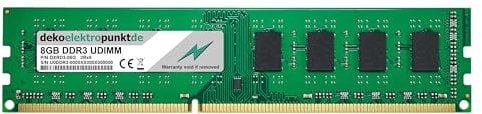 dekoelektropunktde 8GB RAM Speicher passend für BIOSTAR TForce TA790GX, Arbeitsspeicher UDIMM DDR3 PC3