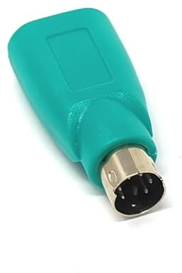 System-S Adaptador USB 2.0 Tipo A Hembra a PS/2 Macho PS2 en Color Turquesa