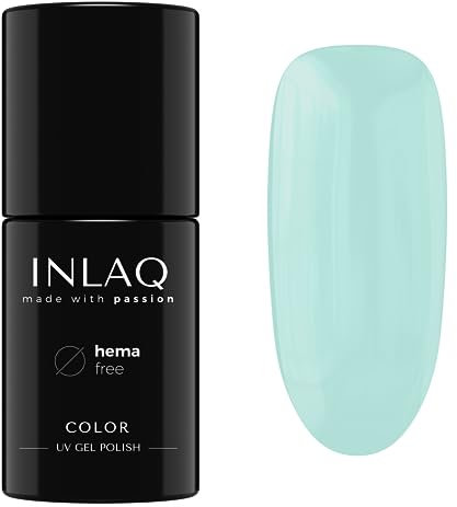 INLAQ® UV Nagellack Pastell blau - 6 ml Hema Free - Langlebiger UV Lack - Nail Polish - Pastelove Kollektion - Gelnägel - Shellac Gel - Gellack ohne Hema | 1022- Minty Sky