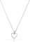 Made by Nami Minimalistische Halsketten mit Anhänger • Dezente Damen Edelstahl Halskette mit starkem Karabiner-Verschluss • Choker-Kette Frauen & Mädchen • Filigrane Gliederkette (Offenes Herz Silber)