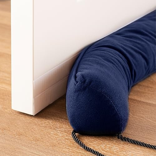 Sunolga Zugluftstopper für Türen, 96,5 cm, rechtwinklig, dreieckig, schalldicht, Blau