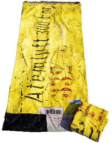 Strandtuch ATEMLUFT 300bar | Feuerwehr-Handtuch | 70x150 cm | Badetuch | Duschtuch | Atemschutz