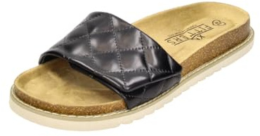 Sandale Jade in Farbe Schwarz, modische Schuhe in Übergröße, große Damenschuhe, Jade 44 EU Black