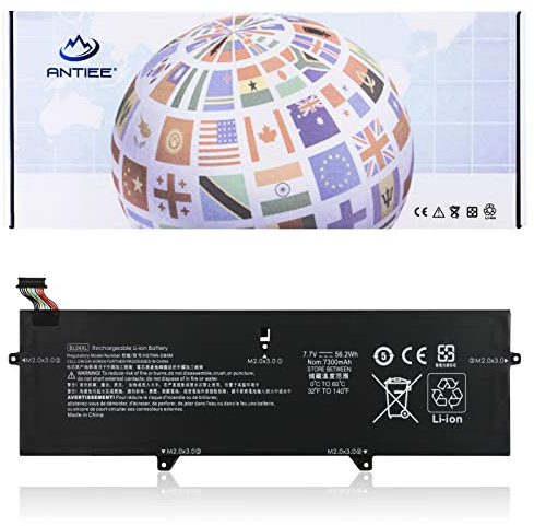 ANTIEE 56.2Wh 7300mAh BL04XL Batteria per HP EliteBook X360 1040 G5 G6 Series Laptop BL04056XL HSTNN-UB7N HSTNN-DB8M HSTNN-NUB7N L07041855 L07041-855 L07353-2C1 L073535 L0735353-241 L07353-541 7.7V