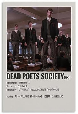 LAHTI Poster Dead Poets Society, dekoratives Gemälde, Leinwand-Wandposter und Kunstdruck, modernes Familienschlafzimmer-Dekor-Poster, 20 x 30 cm