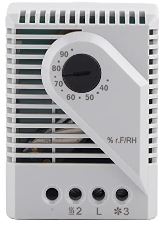 MFR012 Mechanischer Feuchtigkeitsregler Hygrostat Heizlüfter mit PC-Material Gehäuse für TV-Schrank Feuchtigkeitsregler (MFR012)