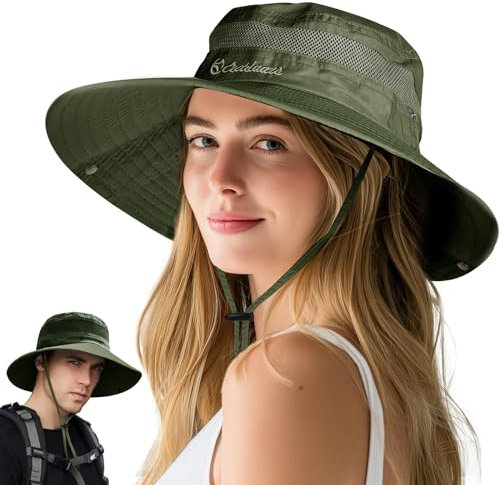 FLEERNIO Sonnenhüte für Frauen mit, Floppy Strohhut für Frauen, Strandhüte