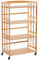 audio rack hifi regal Medienständer, Eckregal, höhenverstellbar mit Rädern, 2, 3, 4, 5 Etagen, Stereo-Racksystem, Schrank aus Bambus, Audio-Rack, Schallplatten-Aufbewahrungshalter für Fernseher/DVD-Pl