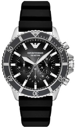 Emporio Armani Montre World Explorer chronographe, en Acier Inoxydable, pour Homme, AR11619
