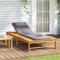 Festnight Gartenliege Holz Sonnenliege mit Auflage Holzliege Liege Outdoor Garten Wetterfest Liegestuhl Relaxliege Verstellbare Rückenlehne Massivholz Akazie