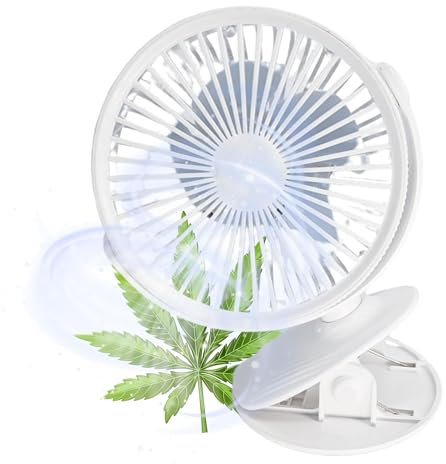 TronicXL 2 x Ventilatore USB Premium Grow con clip morsetto a morsetto, ventilatore a clip per Kingpower Growbox Growbox Secret Jardin GrowPro DiamondBox Zelsius Mars Hydro Bianco