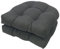 FYHTC U-förmiges Korb Sitzkissen, Terrassen Außenkissen Korb Sitzkissen, 2er-Pack, 48 X 48 cm Weiche Wetterbeständige Terrassen Außenkissen für Garten, Küche, Büro(Dark Gray)