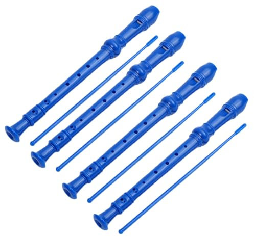 Jeenuuder Blaue ABS-Blockflöte 8-Loch Diskant 8-Loch Kinder-Einsteiger-Flöteninstrument für Anfänger