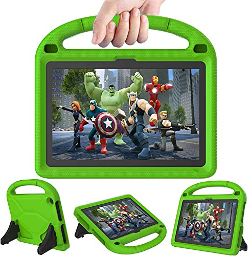 Fire HD 10 & Fire HD 10 Plus Tablet Case for Kids (13/11th Gen, 2023/2021 Release) -Mansiruyi Lightweight Shockproof Case with Handle Stand for Fire HD10 Kids&Kids Pro Tablet - Green