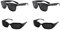 Landrain 4 Stück Rasterbrille, Lochbrille Augentraining zur Entspannung Original,korrekturbrille Schwarze