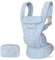 Ergobaby Omni Deluxe All-in-One Babytrage für Neugeborene ab Geburt bis 20kg, Ergonomische 4-Positionen Babytrage aus 100% Baumwolle, Rückentrage Baby-Tragetasche, Serene Blue Flowers