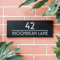 Letrero acrílico personalizado con el nombre de la calle, placa de matrícula de casa personalizada de acrílico para puerta al aire libre (3)