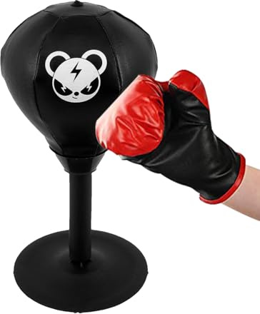 Antistress Mini Tischiboxsack Mit Starken Saugnäpfen – Punchingball Tisch – Mini Boxsack/Wutball/Reflex Ball/Wutkissen für Kinder Und Erwachsene
