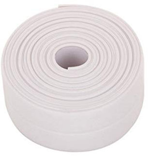 Donnagelia - Striscia per calafataggio in PVC, autoadesiva, sigillante, preformata, impermeabile, a prova di muffa, per cucina, bagno, vasca da bagno, toilette, 320 x 3,8 cm, bianco