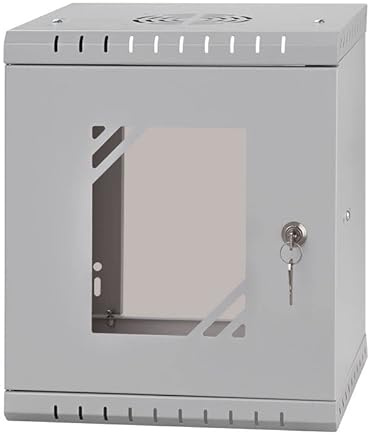 Stalflex Serverschrank 10 6U, 300mm, Glastür, grau RC10-6U-300GG