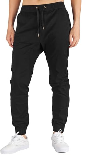 ITALYMORN Pantalon de Jogging Chino Kaki pour Homme en sergé Extensible avec Poches