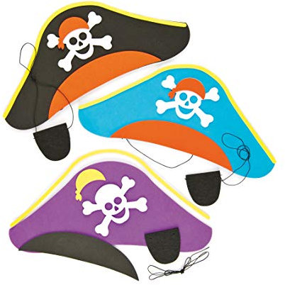 Baker Ross Bastelset - Piratenhut & Augenklappe - für Kinder zum Spielen ideal zum Kindergeburtstag und Karneval - 3 Stück, Mittel