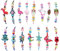 Faburo 15 PCS Bracelet Amitié Bracelet tressé Bracelet d'amitié pour fête d'anniversaire et Fille Fête - Amitié Le Porte - Bonheur