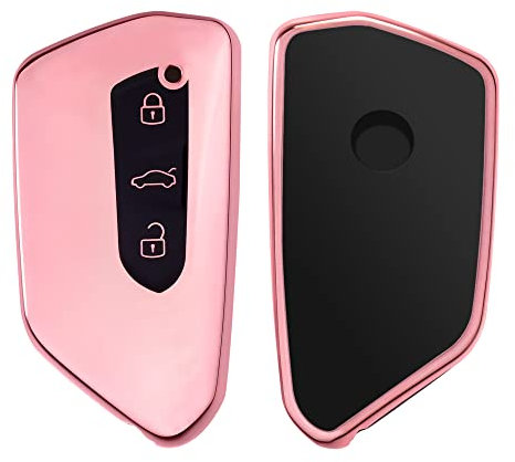 kwmobile Custodia Compatibile con VW Golf 8 con 3 tasti - Cover Chiavi Auto Protezione Copri Telecomando - Copertina Chiave - Copertura Gommata Silicone TPU