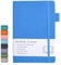 Notizbuch Dotted A5, Hardcover Dotted Journal mit Premium 100 GSM Dickes Papier, 192 Seiten, Innentasche, Elastisch Gebändert, Kunstledereinband, 14,5x21,3 cm (Azurblau)