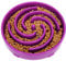 LEACOOLKEY Large Slow Feeder Dog Bowl,Maze Interactive Slow Eating Bowl,Anti Gulping Healthy Eating,Stop Bloat Slow Down Feeding Dishes for Medium/Big Dogs(Purple)