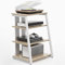 FITUEYES Design Mueble Tocadiscos de Madera y Metal Mueble HiFi para Tocadiscos Equipo HiFi Muebles HiFi con Estante Regulable Carga MAX. 50kg