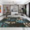 SRTJURFG Modernes Design Teppich Indoor & Outdoor, Rechteck Anti-Rutsch Teppiche Blätter blaubraun für Wohnzimmer Kinderteppiche Flauschige Groß Schutzmatten, 90 x 160 cm