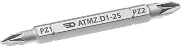 FACOM Lame Courte Réversible 1/4 Pozidriv PZ1 - PZ2 - Finition Chromée - ATMZ.D1-2S