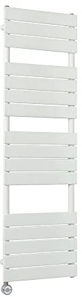 MILANO 800W White Flat Panel Electric Heated Towel Rail 1500 x 450mm