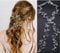 ZHjuju Cheveux de Mariée Vines Cristaux Coiffes de Mariage, 50cm Accessoires de Cheveux de Mariage Fleur Mariée Vigne de Perles d'argent Strass Accessoires de Cheveux Bandeau pour Femmes