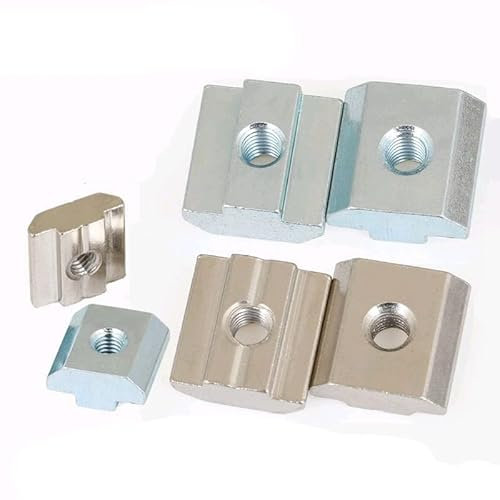 M3 M4 M5 M6 M8 Carbon Steel Slot Nuts T Block Square Nuts Sliding Hammer Nut for EU 2020 3030 4040 4545 Aluminum Profile-20-M4 100pcs