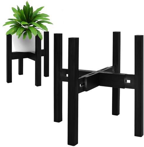 PlantsHome Fun 3-Tier Ladder Plant Stand - Walnut Bamboo