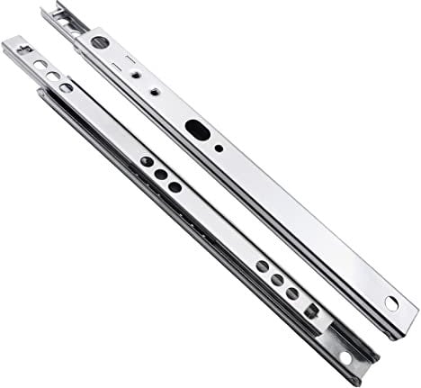 1 Paar Schubladenschienen, teilauszug mit Rollen Schubladen Schienensystem mit Teilauszug (17mm x 342mm)