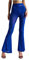 Anlaey Damen Rave Mesh Durchsichtige glitzernde Hose Pailletten Ausgestellte Glocke Unterhose Sexy Rave Outfits für Festival Tanz Clubwear, A-blau, S