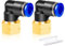ERGAOBOY 2pcs 8mm diamètre extérieur du manchon de carte x 1/8 BSP femelle coude raccord de poussée, raccord de manchon de carte à joint actif pneumatique (plf8-01)