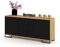 Euro Style Kommode mit Schubladen und 2 Türen Schrank Sideboard Tv Schrank für Wohnzimmer/Schlafzimmer Schubladenkommode 150x68,5x40 cm, Golden Eiche/Schwarz Matt