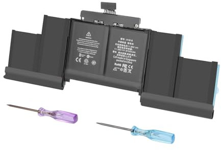 Exmate A1618 Batteria per Apple MacBook Pro Retina 15 [seulement moitié année 2015] A1398– Alte prestazioni (11.36V 99.5Wh)