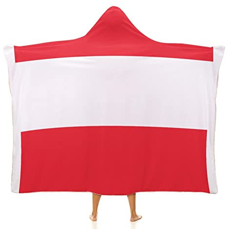 Decken mit Österreich-Flagge, flauschige Decke, Länderflagge, Überwurf, patriotisches Dekor, Plüsch, superweiche, warme Samtdecke für Sofa, Stuhl, Wohnzimmer, Büro, Reisen, Geschenk für Männer und Fra