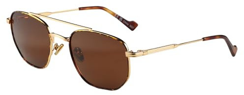 ZENOTTIC Hexagon Pilot Polarised Sunglasses for Men Women, Trendy Retro Vintage Metal Frame with UV400 Protection