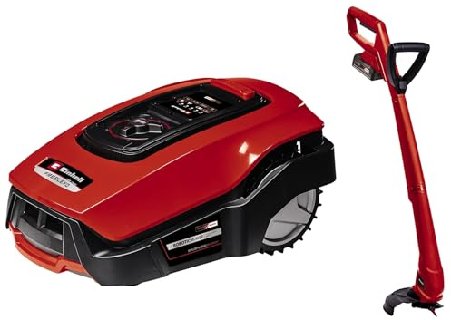 Einhell Mähroboter FREELEXO Kit 500 (Multizonenmäher, Bluetooth App-Steuerung, inkl. Trimmer GC-CT 18-24 Li P, 2,5 Ah PXC Akku + Schnellladegerät, Installationszubehör)